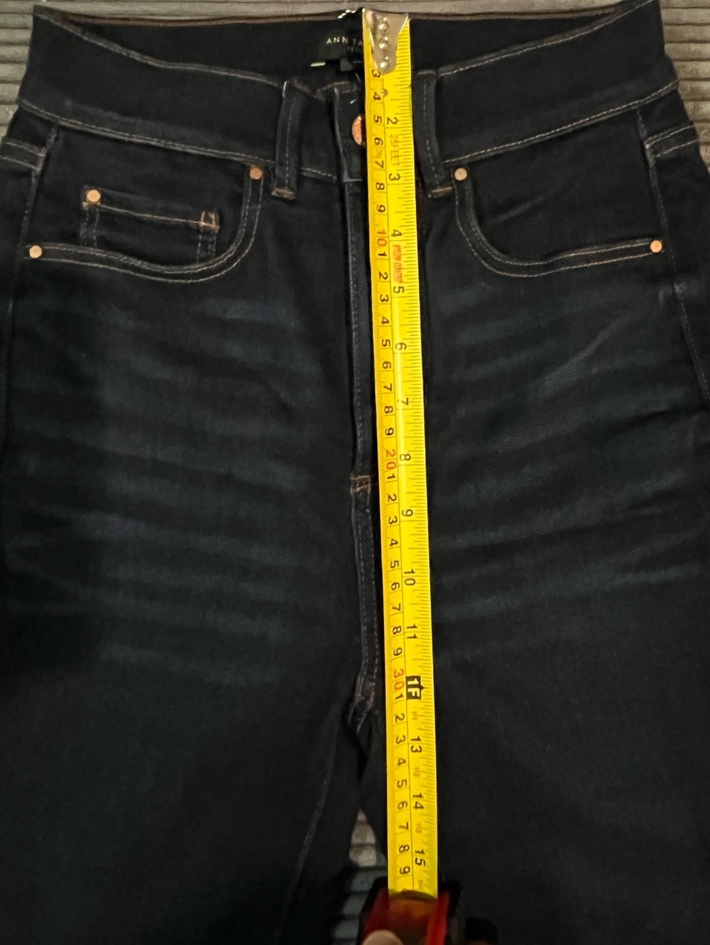 Ann Taylor High-Rise Skinny Jeans in Dark Blue women petite size 00P - Picture 9 of 11